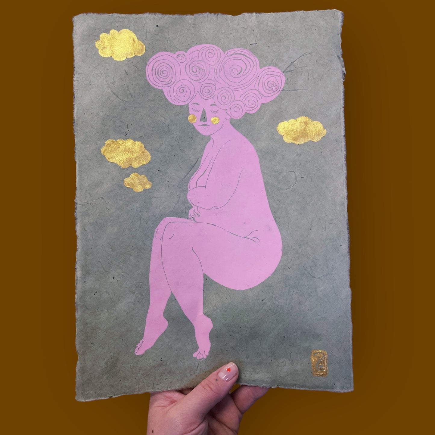 Original Linoldruck Mère Unikate-Serie02