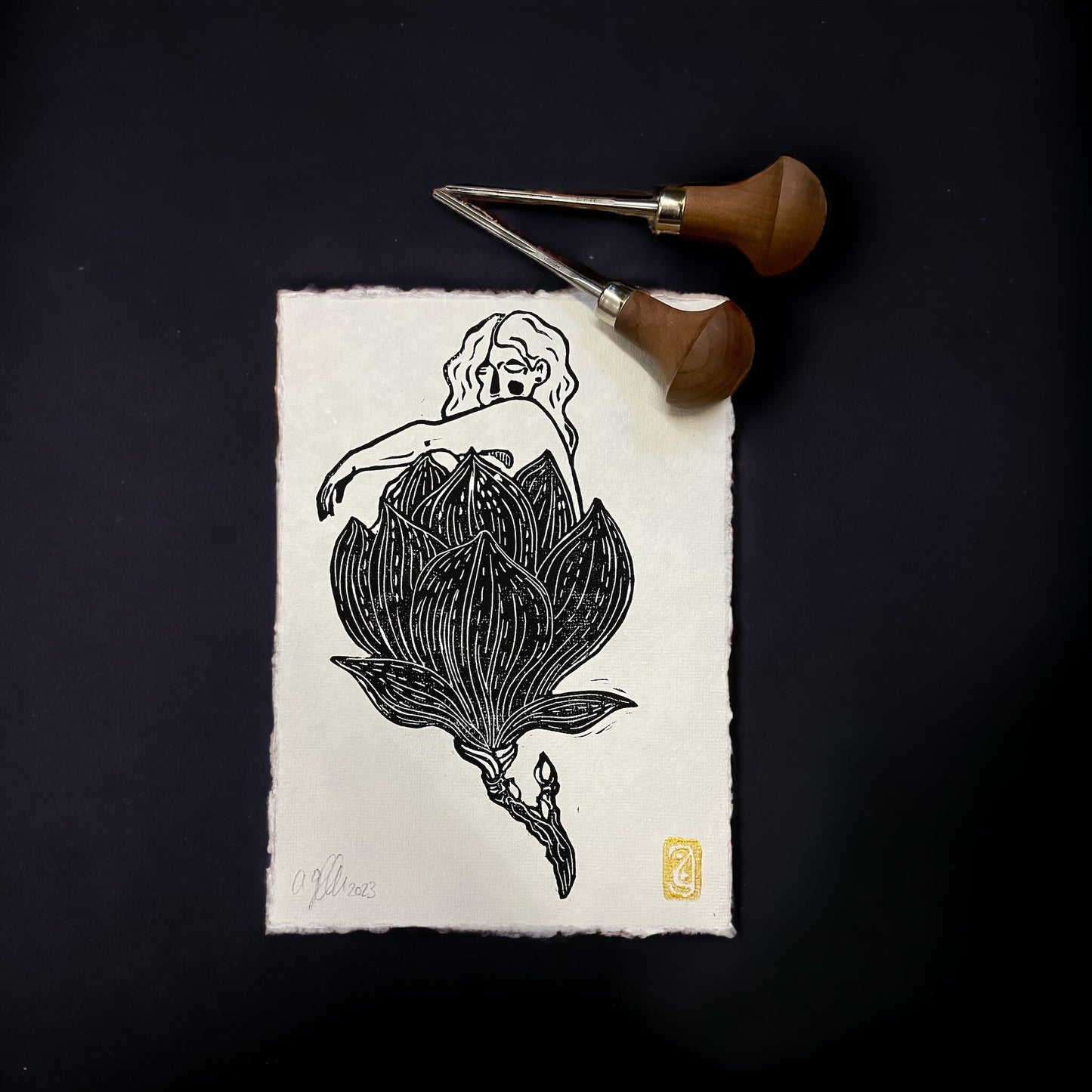 Original Linoldruck „Vitoria“, A5