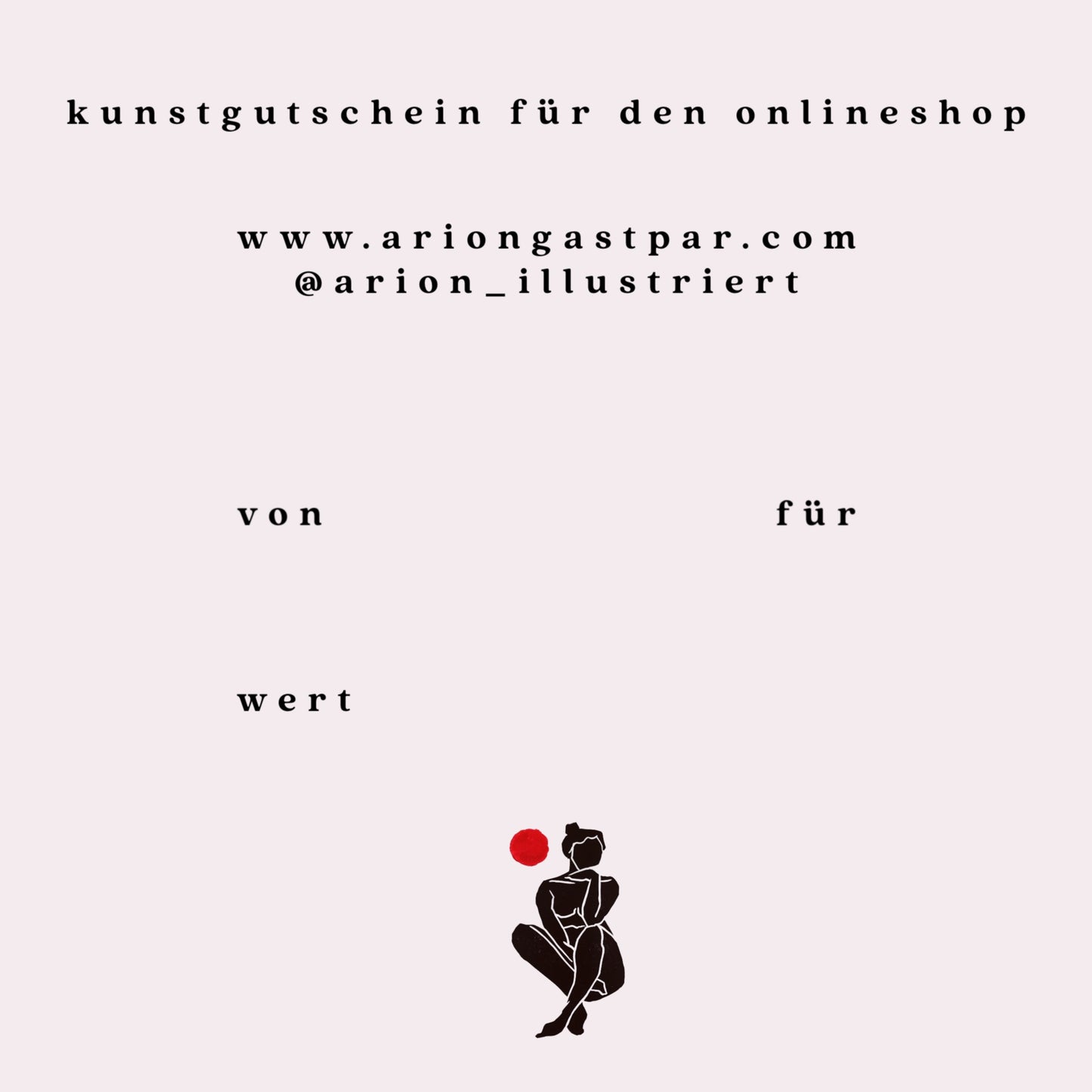 Kunstgutschein für www.ariongastpar.com