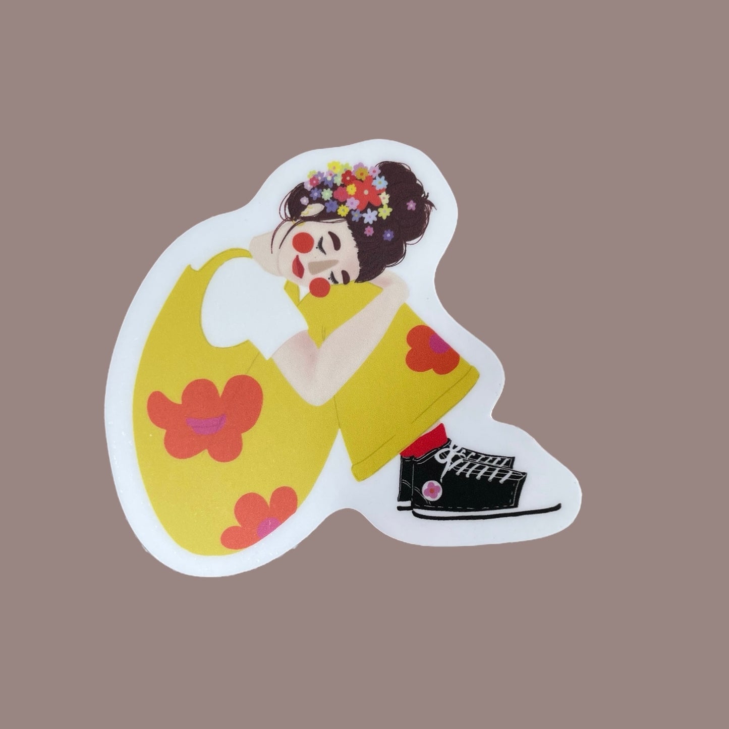 Sticker Blumen im Haar 02