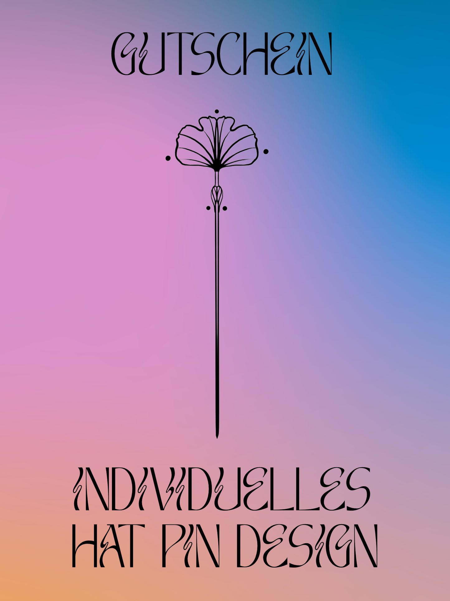 Gutschein für ein individuelles Hat Pin Tattoo Design