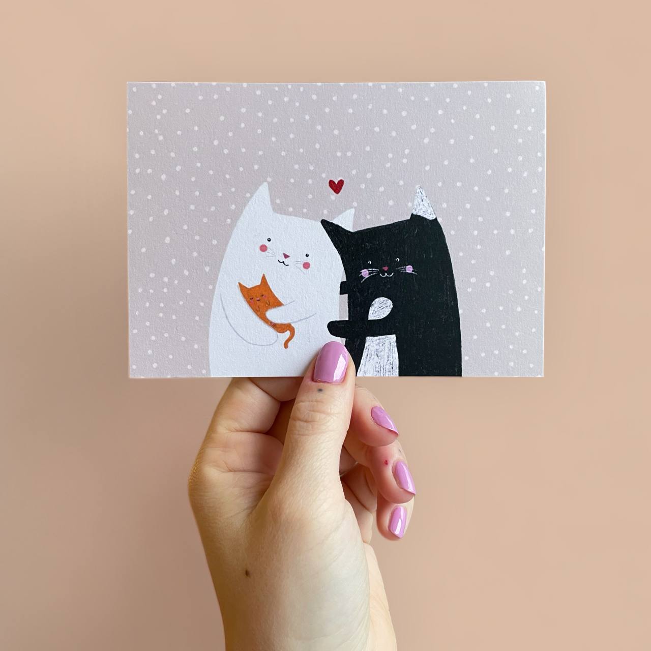 Postkarte Welcome Baby Büsi