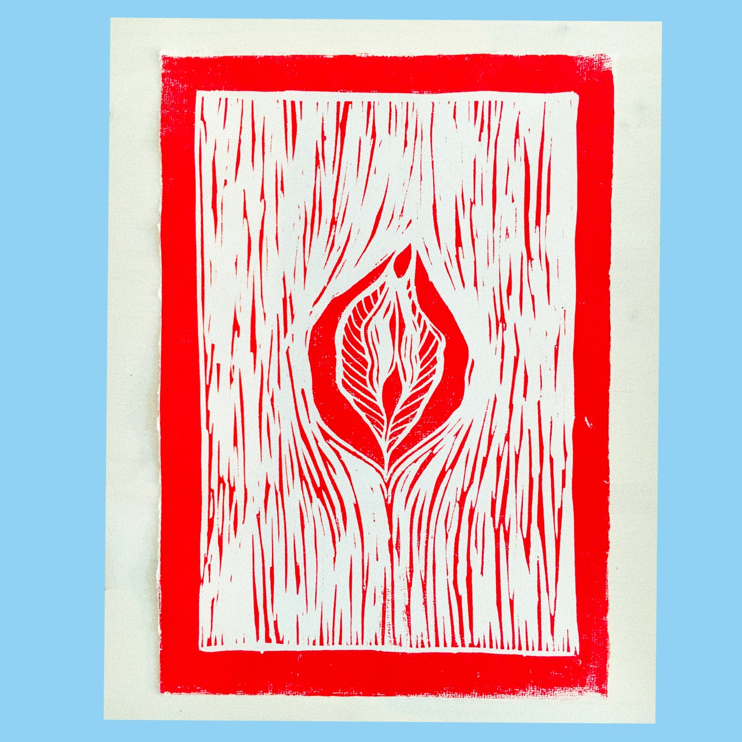 Vulva Original Linoldruck