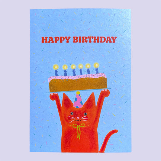 Postkarte Happy Birthday Büsi