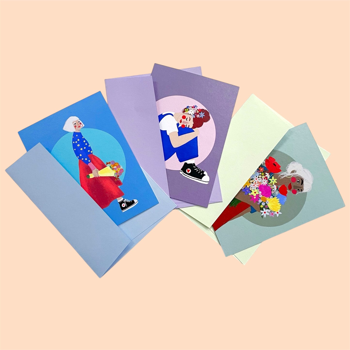 Grusskartenset Blumen