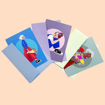 Grusskartenset Blumen