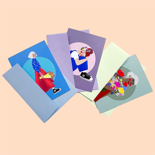 Grusskartenset Blumen