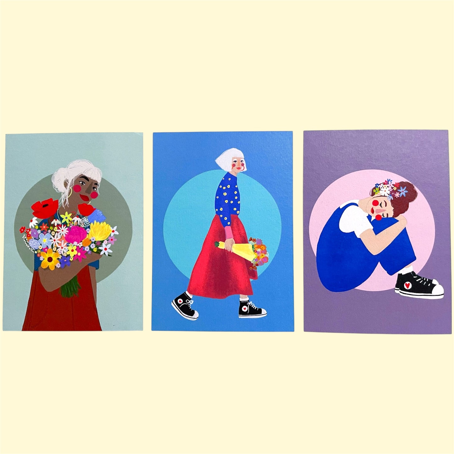 Grusskartenset Blumen