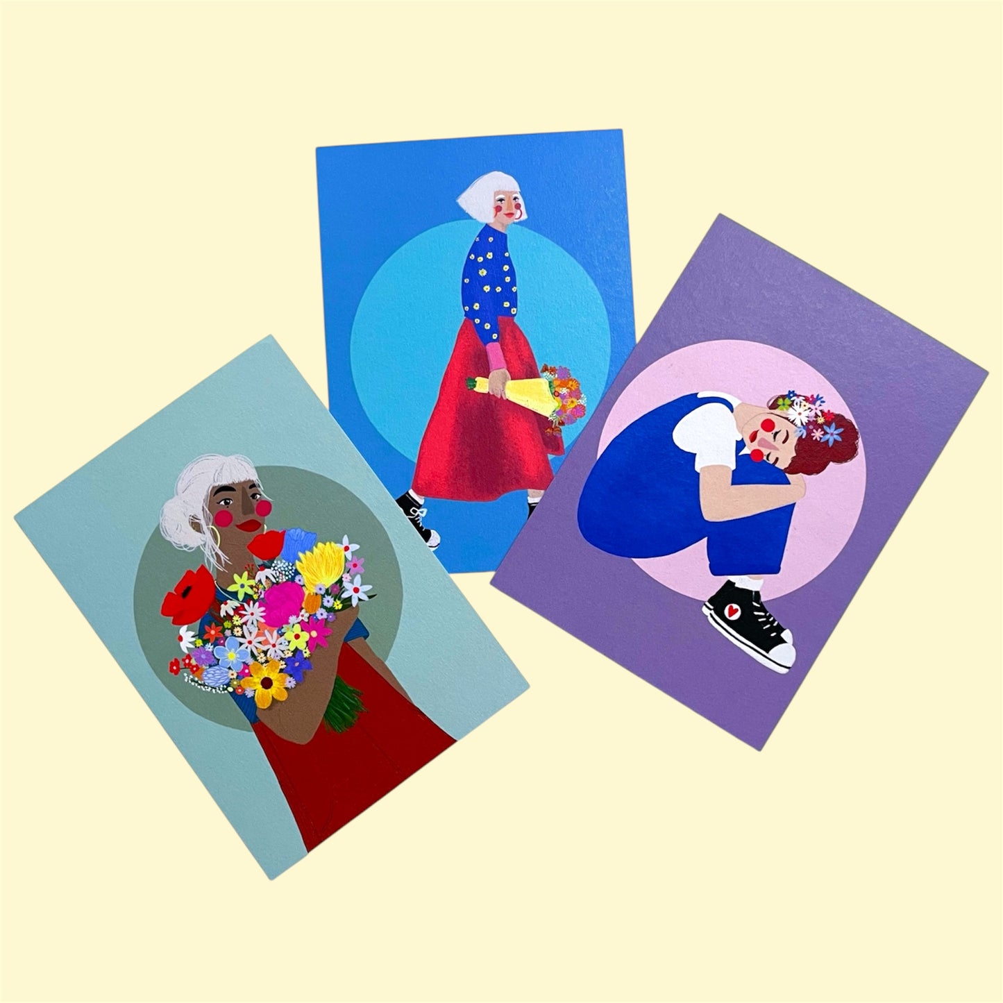 Grusskartenset Blumen