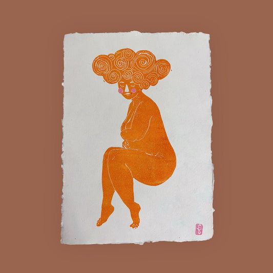 Original Linoldruck Mère
