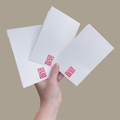 Original Linoldruck Klappkarte Mistelzweig