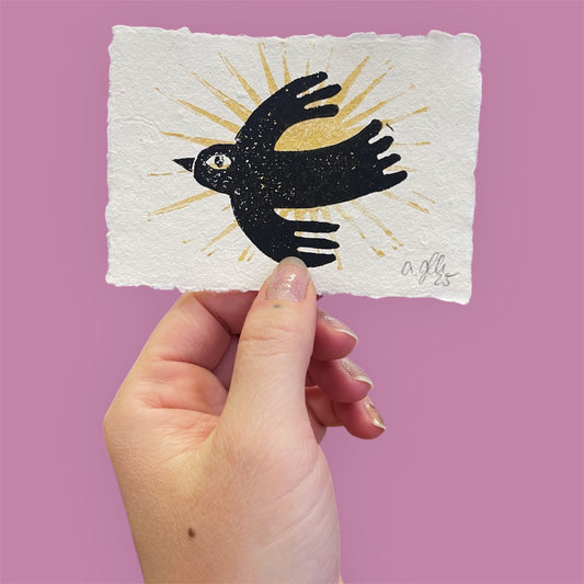 Original Mini-Print Vogel