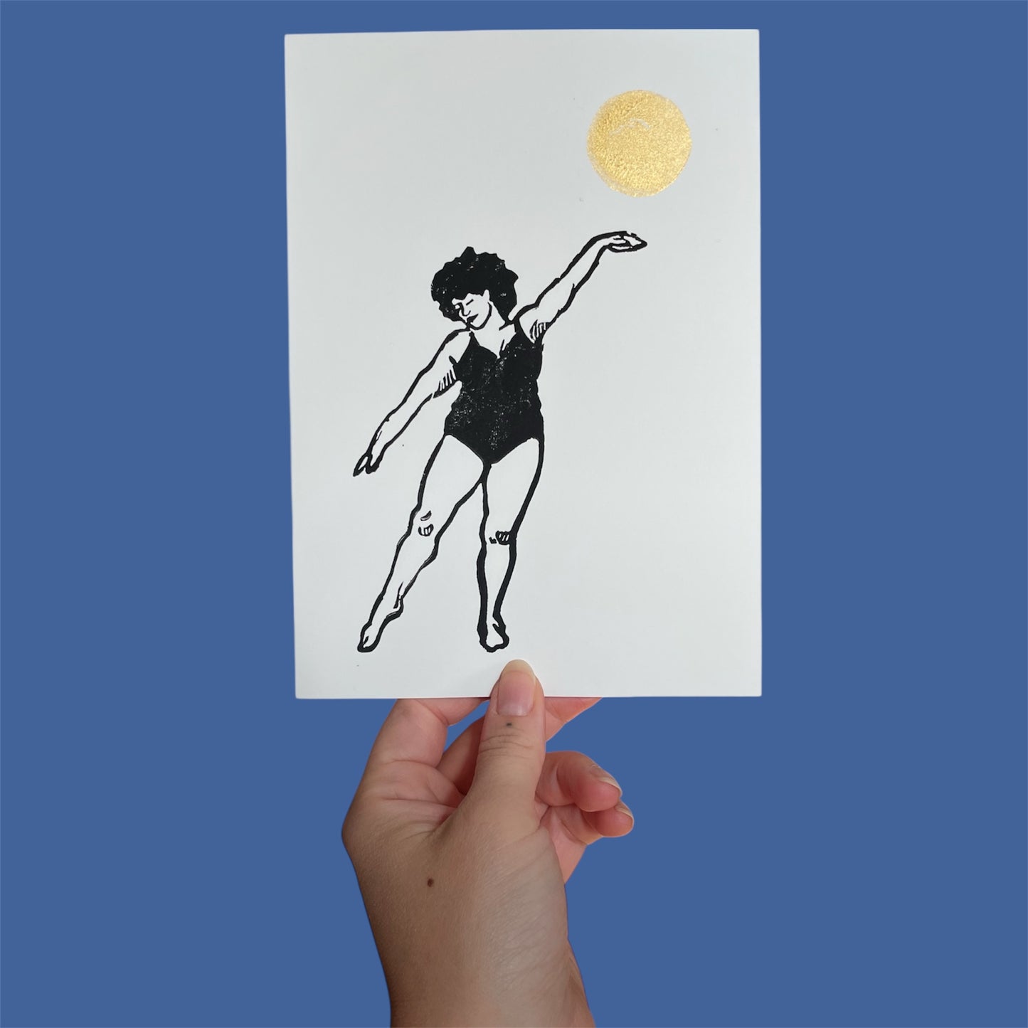 Original Linoldruck Dancer - A5