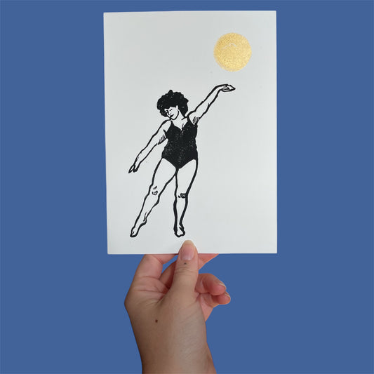 Original Linoldruck Dancer - A5