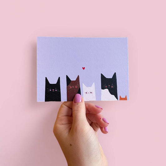 Postkarte Les Chats et L‘amour