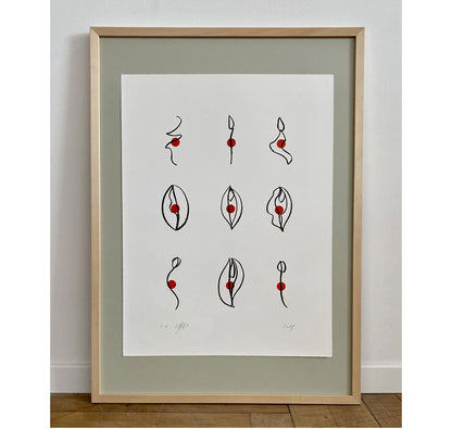 Limitierte Lithografie "Viva La Vulva"