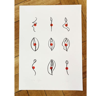 Limitierte Lithografie "Viva La Vulva"